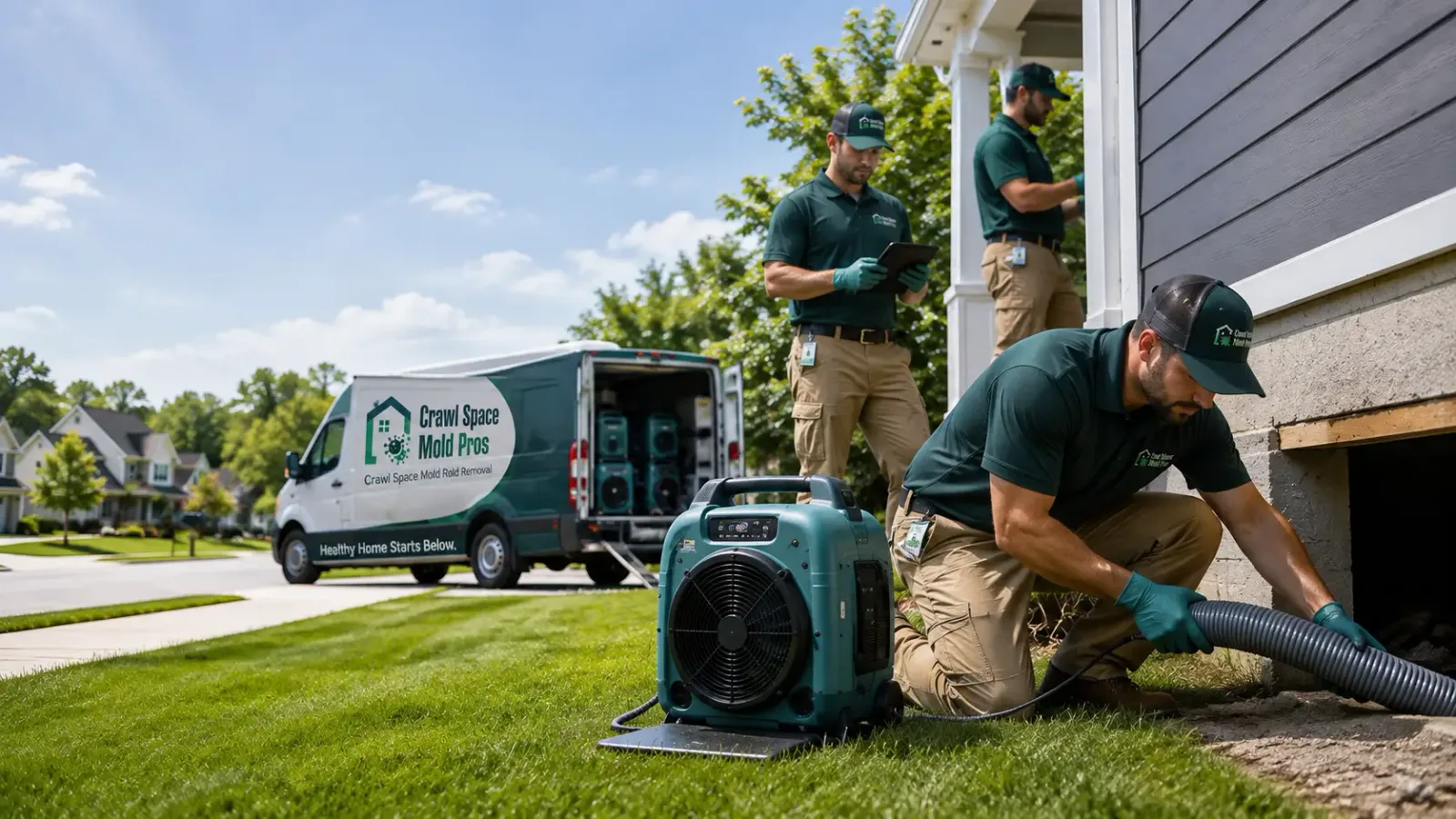 Crawl Space Mold Removal in New Germany, MN